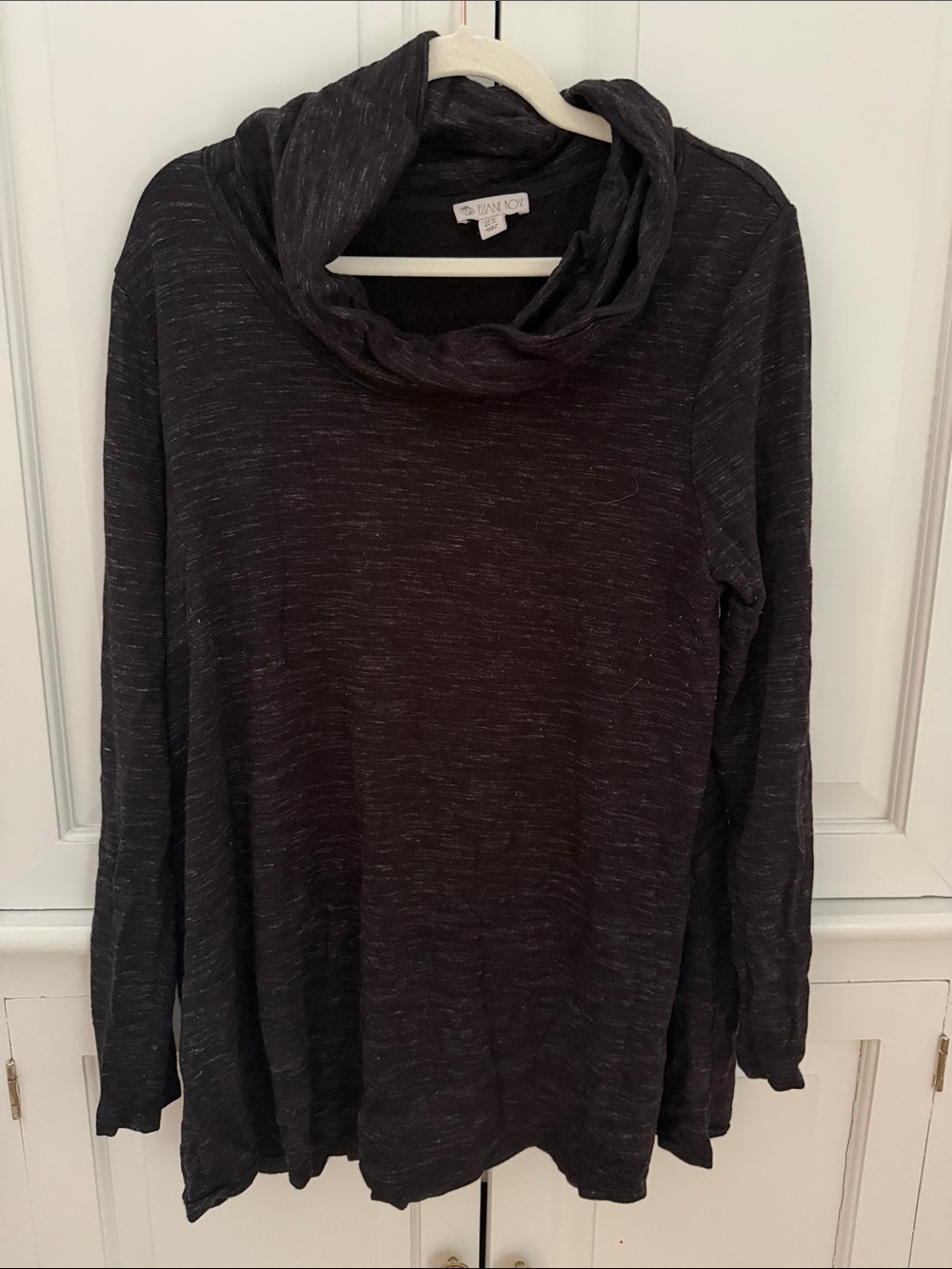 Cozy Cowl-Neck Sweater in Charcoal